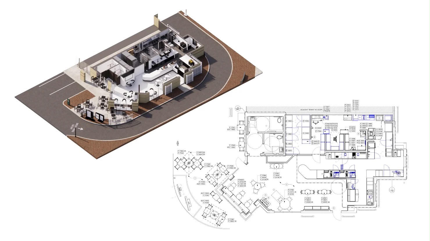 Revit model with data-enriched parameters and material schedules